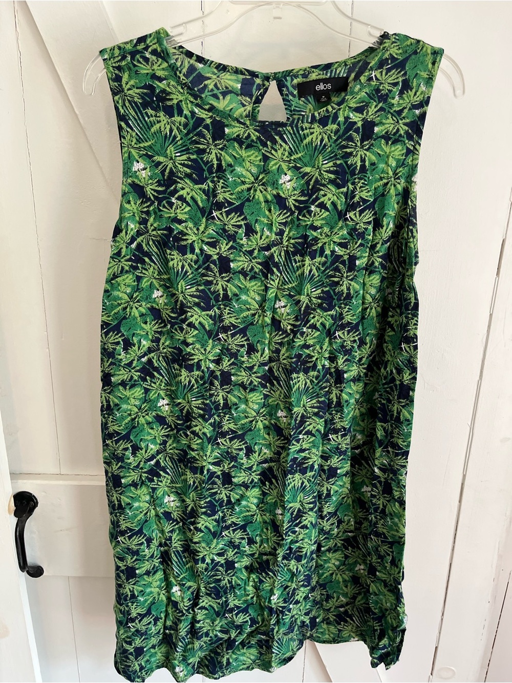SALE 3/$15 Ellis Green Tropical Print Sleeveless Dress